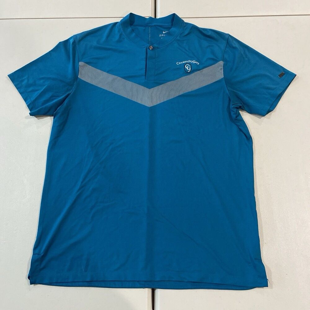 Nike Men's Tiger Woods Dri-Fit Golf Polo Gren Abyss BV0501-301 Champions Gate